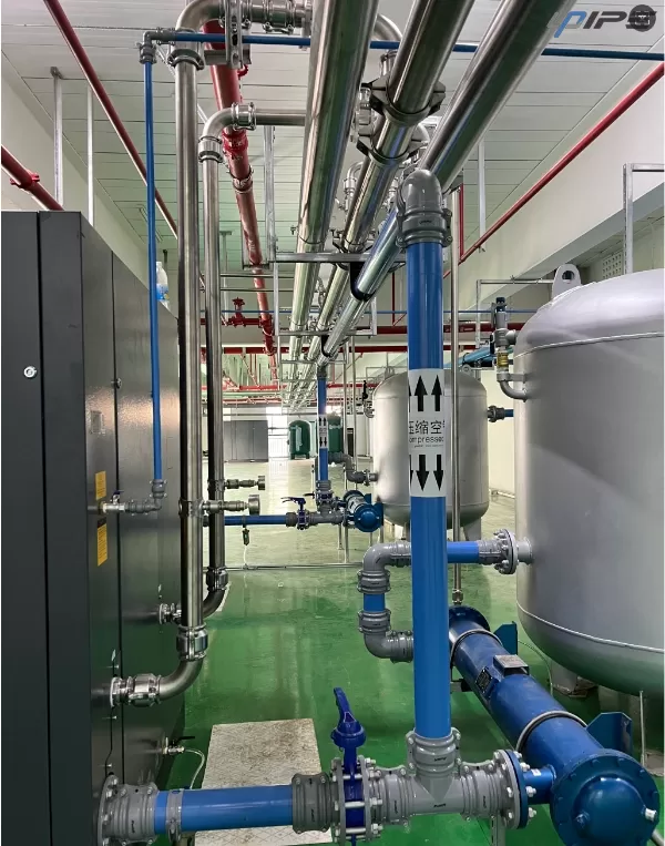 Монтаж алюминиевого трубопровода воздушного компрессора Монтаж алюминиевого трубопровода воздушного компрессора